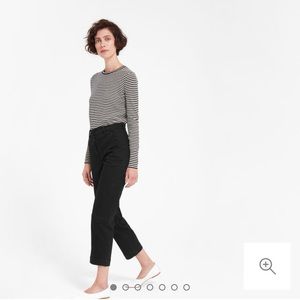 Everlane Straight Leg Crop Black Regular Size 4